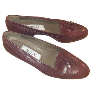 Bally brown low oxford style heel